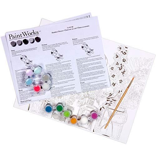 Dimensions , Rainbow Flowers, PaintWorks Paint by Numbers Kit for