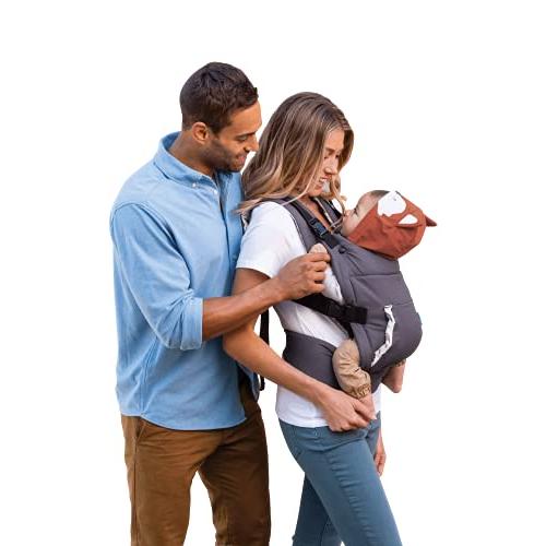  Infantino Portabebés ergonómico con temática de zorro frontal y  transporte trasero con capucha extraíble para bebés y niños pequeños de 12  a 40 libras : Bebés