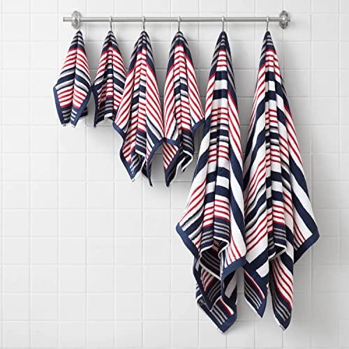 Nautica 6 Piece Bath Towels Set, Soft Absorbent Cotton, Medium Weight