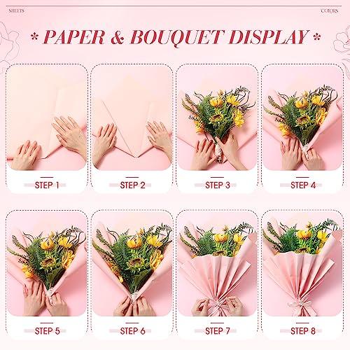 160 Sheets Double Color Flower Wrapping Paper Thick Waterproof Florist  Bouquet W