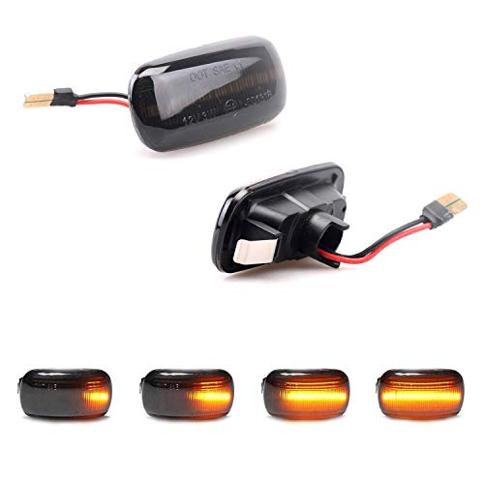 2Pcs Dynamic Amber LED Side Marker Turn Signal Sequential Blinker