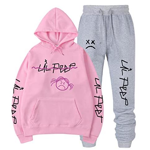 AFAWAUS Unisex Hoodie Sweatpants Suit Casual Sweatshirt Sport