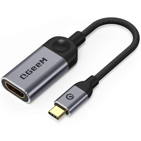 QGeeM Cable Adaptador USB C a HDMI 4K, Adaptador USB Tipo-C a HDMI