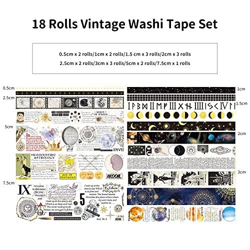 18 Rolls Vintage Washi Tape Set,Decorative Tape for Scrapbooking Supplies,Bullet  Journaling Supplies,Scrapbook Tape,5/10/15/20/25/30/50/75mm Wide,Natural  Style (Natural) - Yahoo Shopping