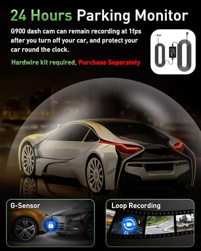 GMAIPOP Dash Cam Front and Rear, 1080P Dash Camera for Cars with SD Card,  Dual Dashcams 3 IPS Screen, Dashboard Camera Recorder 170° Wide