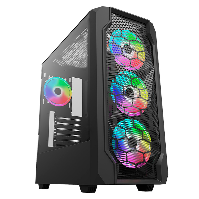 Case Gaming Checkpoint Spectre 300 ARGB Media Torre Vidrio Templado ATX ...