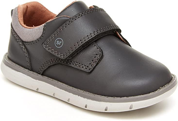 Stride Rite SRT Griffin Sneaker For Boys - Leather Toddler Shoes With Hook & Loop Closure