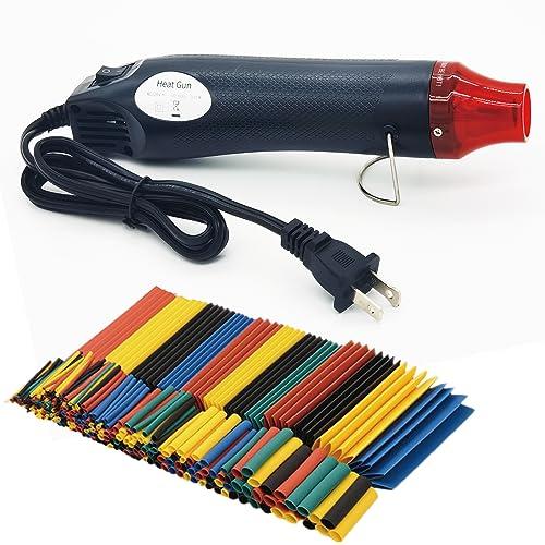 Mini Heat Gun + Heat Shrink Tubing Kit,300W 392?F Heat Gun for Shrink