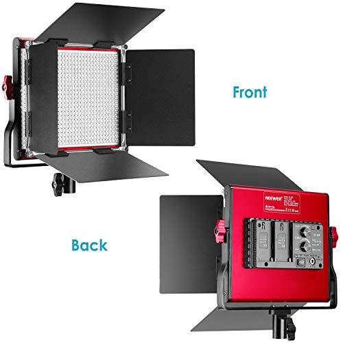 Luz LED De Video Neewer T120 Bicolor 3200-5600K - Panel Ultradelgado, Control Remoto 2.4G, Con Batería Y Cargador USB