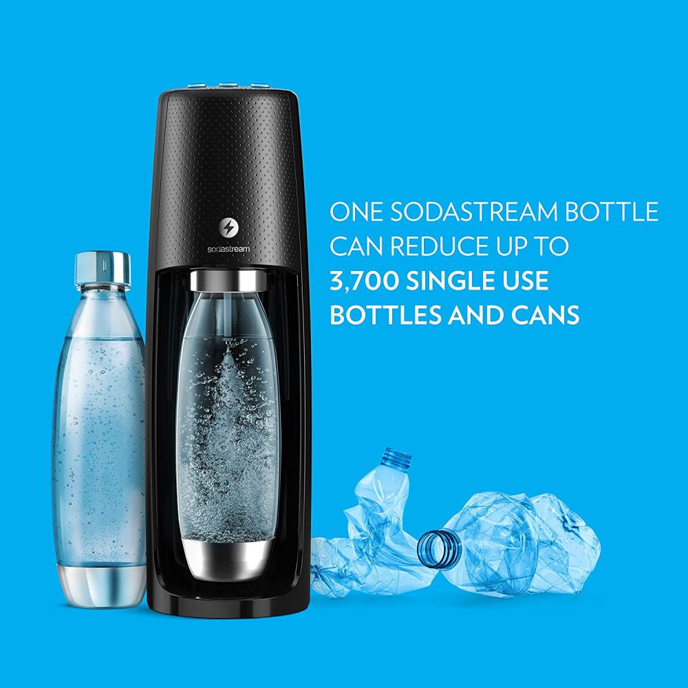 Sodastream Botella de gasificación My Only Bottle SPORT, modelo pequeño 0,5  L, formato portátil, para llevar a cualquier lugar, apto para lavavajillas,  color: azul, Material: Tritán, sin BPA : : Deportes y