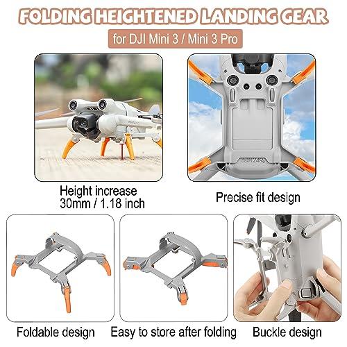 O'woda Hélice en Fibre de Carbone avec Stabilisateur d'hélice pour DJI Mini 3 / Mini 3 Pro, 8 pièces, Lames de Réduction de Bruit Ultralégère, Accessoires