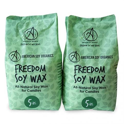 American Soy Organics- 10 libras de perlas de cera de soja Freedom para  hacer velas - Cuentas