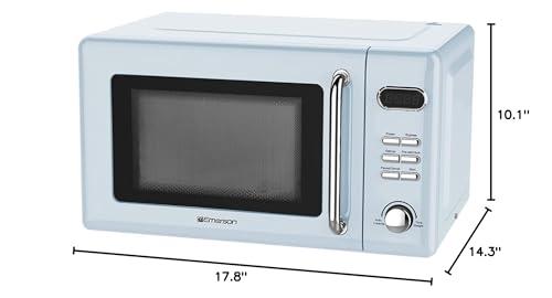 Emerson MWR7020BL Horno microondas retro compacto para encimera con