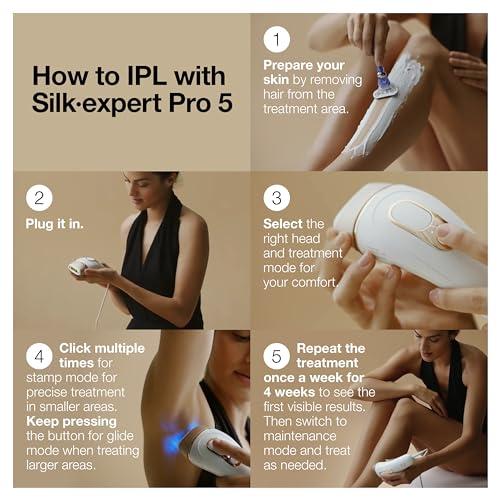 Braun IPL Long-lasting Laser Hair Removal Device for Women Men, NEW Silk  Expert Pro 5 PL5347, For Body Face, Safe Virtually Painless Alternative to  Salon Laser Hair Removal for Body Face 