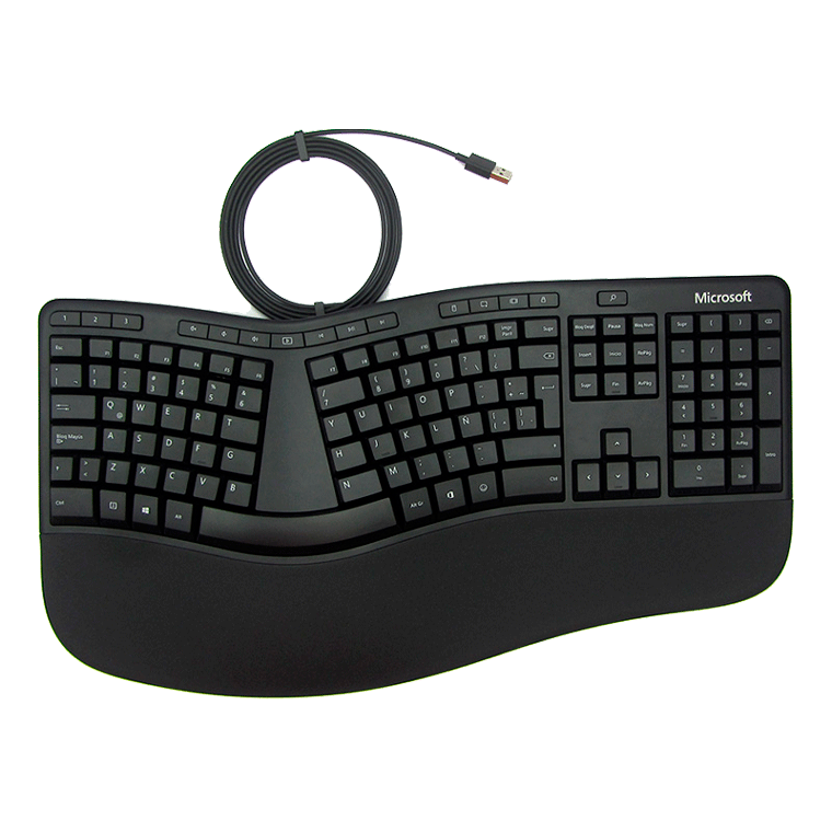 Teclado ergonómico mano izquierda (Ergonomic lefthand keyboard) Teclado  mano izquierda dual USB (Lefthand dual USB keyboard) Negro