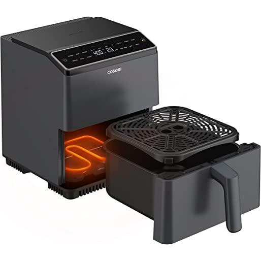 Freidora de aire COSORI Dual Blaze, 6.8 cuartos, temperaturas precisas que  evitan la sobrecocción, ajustes de calefacción para freír, hornear, asar y  asar al aire, cocción uniforme y rápida, recetas en la