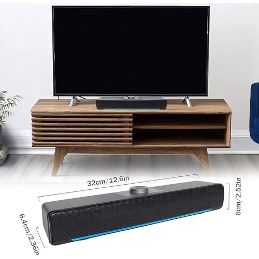 Ordenador PC Bluetooth Soundbar Altavoces inalámbricos USB Alimentado  Portátil Monitor Altavoces para PC Smartphone Ipad Tablet-Control de