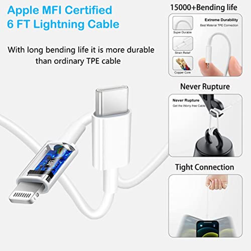 Cargador Rápido Para Coche 20w PD Kit Con Cable Tipo C Apple iPhone 13 12  Pro Max 11 X Xs Xr