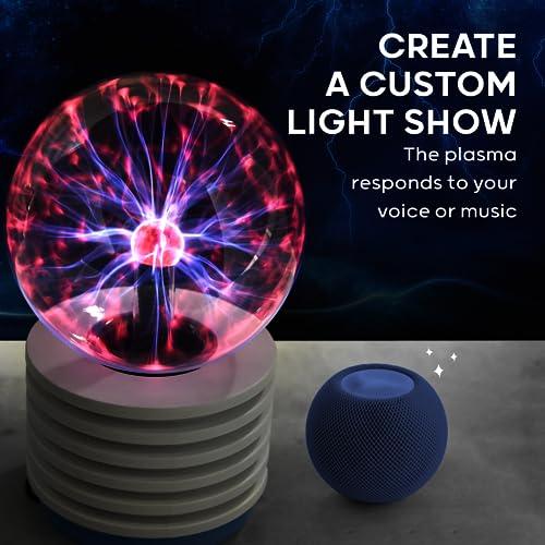  Luz de bola de plasma de 6 pulgadas, lámpara interactiva  sensible al tacto, bobina Tesla, efecto rayo, regalo educativo divertido (6  pulgadas) : Herramientas y Mejoras del Hogar