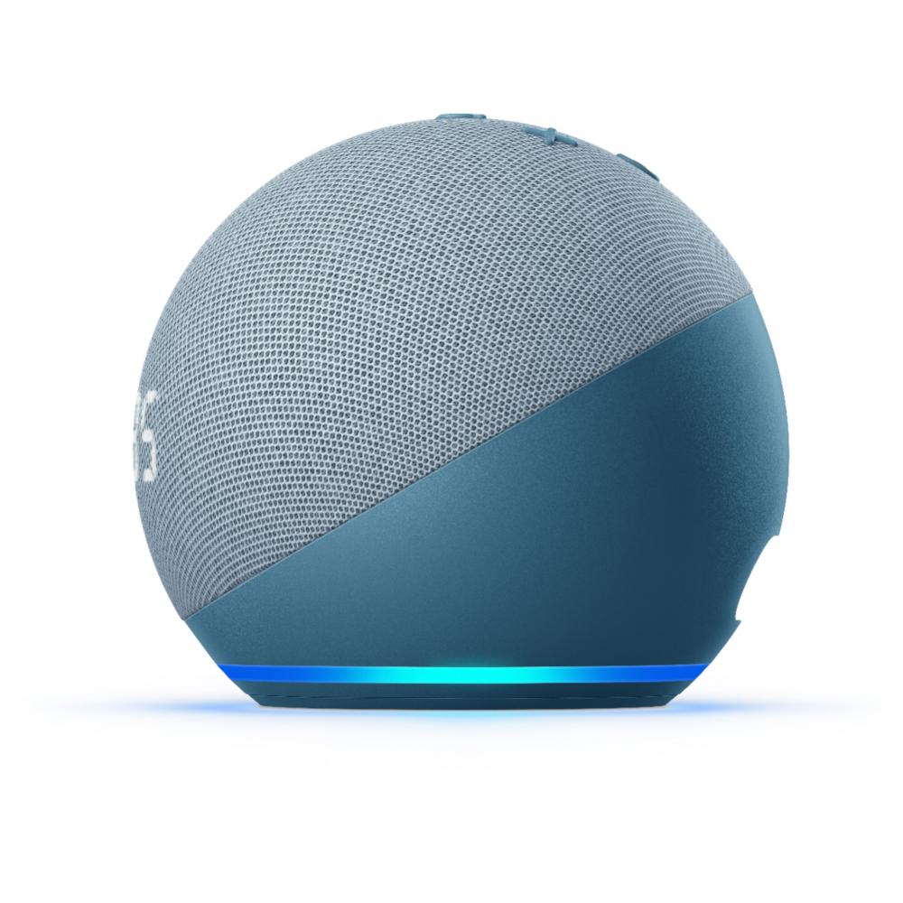 Echo Dot 4 Parlante Inteligente Con Reloj Alexa Azul