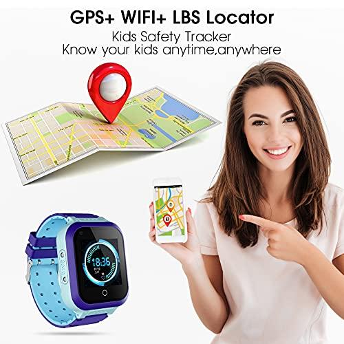 696 4G Smartwatch teléfono niños Android IP68 a prueba de agua GPS WiFi LBS  ubicación SIM