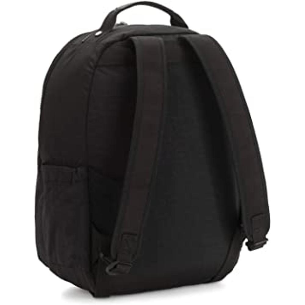  Kipling Mochila para laptop Seúl de 15 pulgadas para mujer,  duradera, espaciosa con correas acolchadas para el hombro, bolsa escolar de  nailon, Negro (True Black), 12.75 L x 17.25 H x