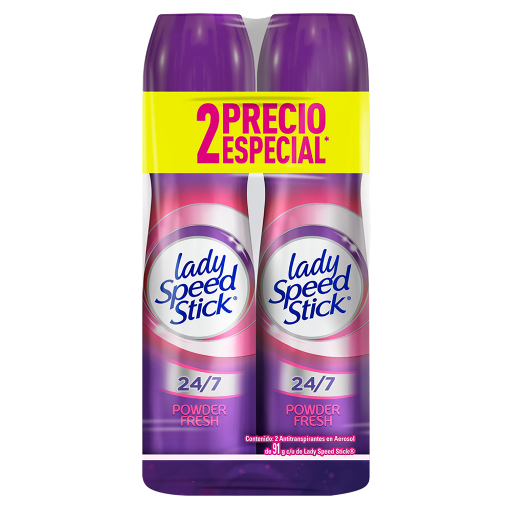 Lady Speed Stick Desodorante Spray Talco 2X91G Precio Guatemala