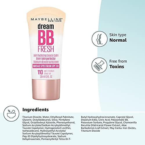 Maybelline Dream Fresh Skin Hydrating BB Cream, Bálsamo De Belleza ...