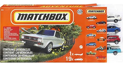 Matchbox Cars, paquete de 20 autos de juguete fundidos a escala 164