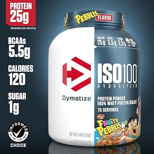Dymatize ISO100 Hydrolyzed Protein Powder, 100 Whey Isolate, 25g of