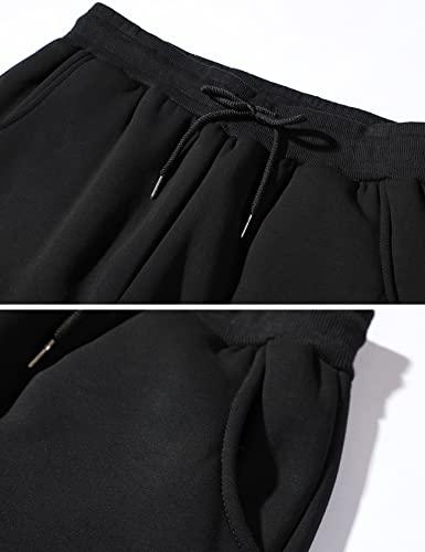 Men's Thermal Fleece Jogger Pants – Sherpa Lined, Winter Warm, Elastic Waist With Drawcord, For Casual & Sport