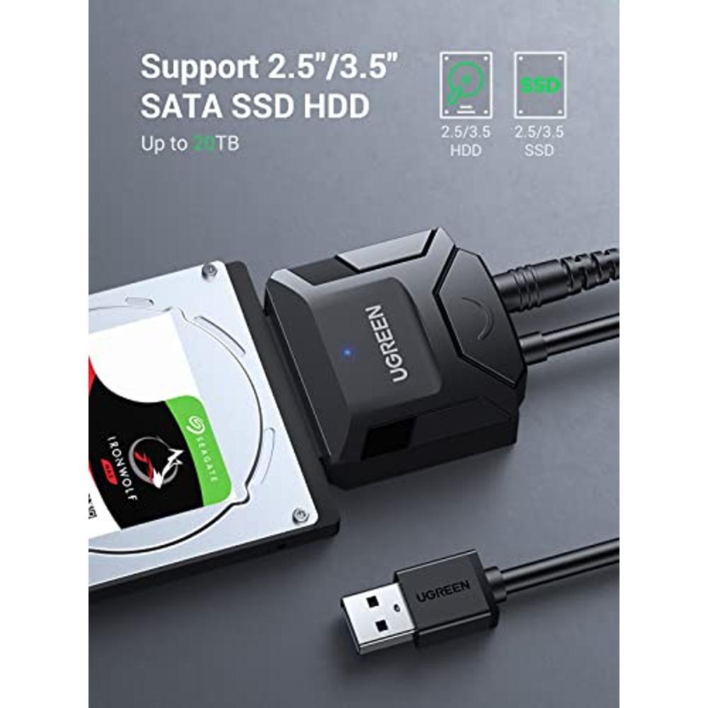UGREEN SATA to USB 3.0 Adapter Cable for 3.5 2.5 Inch SSD HDD SATA