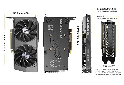 ZOTAC Gaming GeForce RTX 3050 Twin Edge OC 8GB GDDR6 128-bit 14 Gbps ...