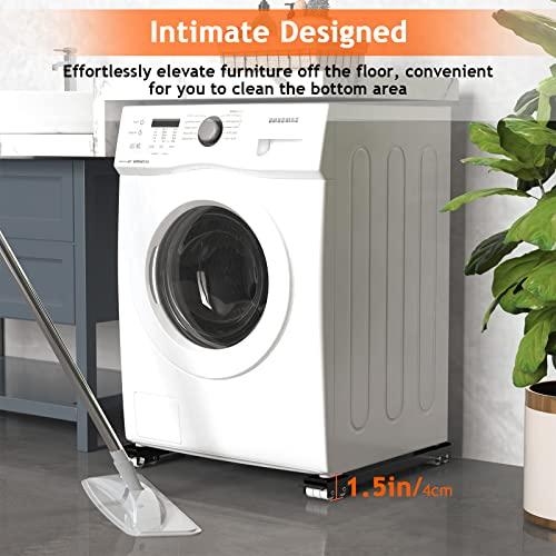 Ronlap Adjustable Washing Machine Dolly - Extendable Appliance Rollers For Fridge & Washer, 660lb Capacity