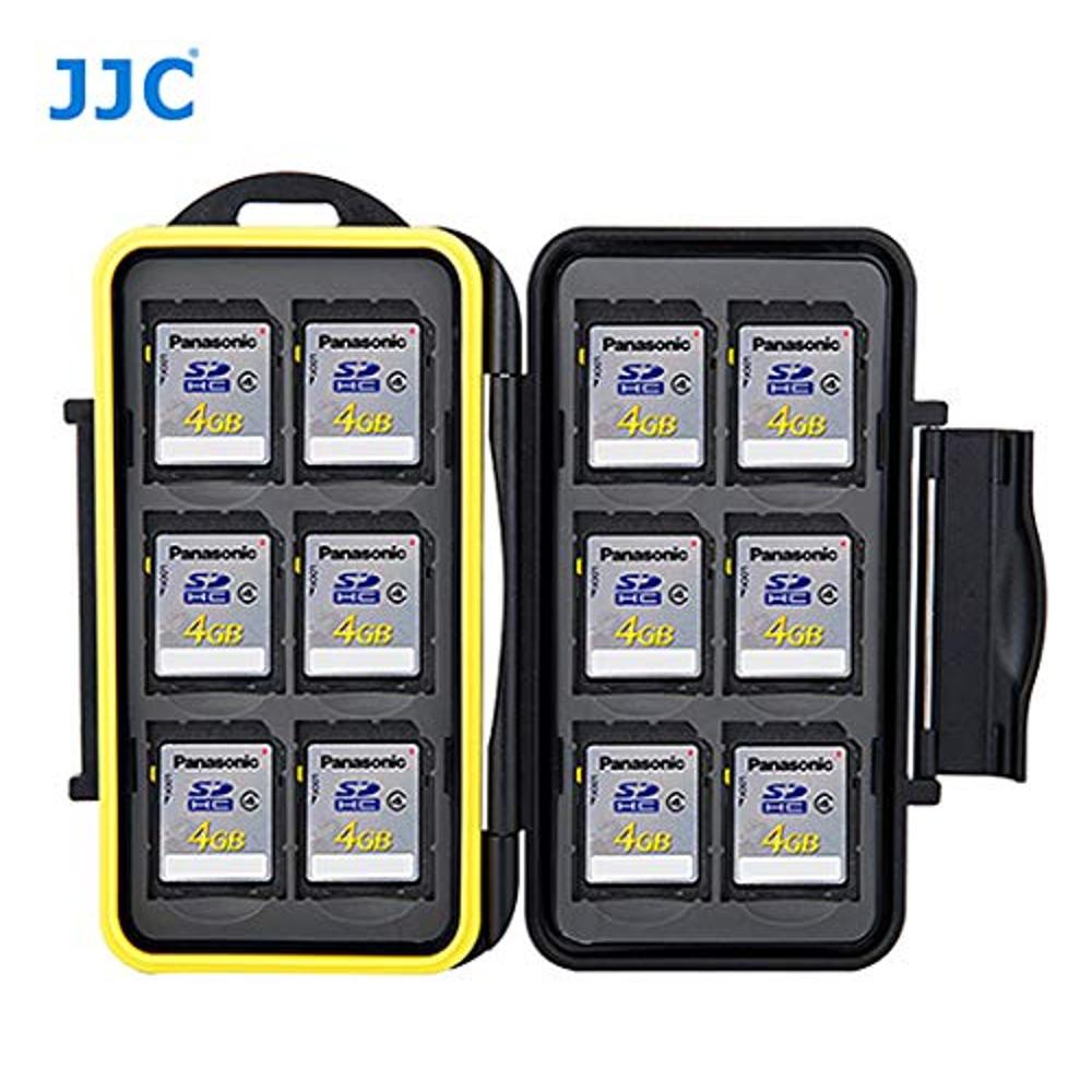 Jjc Mc Sd12 Water Resistant Holder Storage Memory Card Case For 12 Sd Cards Black Precio 4777