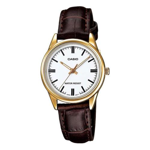 Reloj Casio Esfera Blanca Correa de Cuero