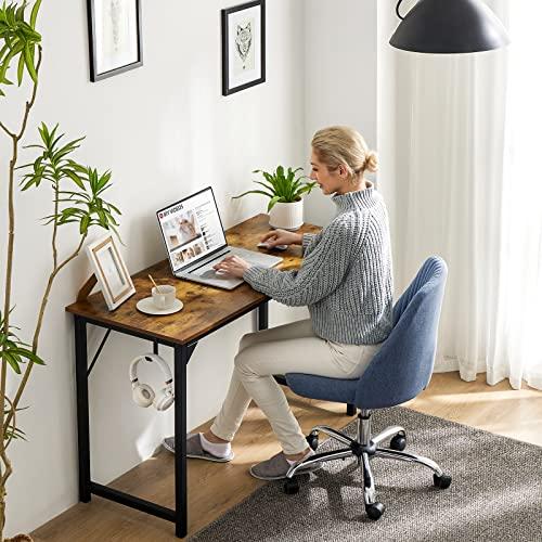  Escritorio para computadora de oficina en casa, escritorio de PC  de estilo moderno y simple, estación de trabajo estable con patas  trapezoidales de 47 pulgadas/55 pulgadas, mesa de estudio de pino