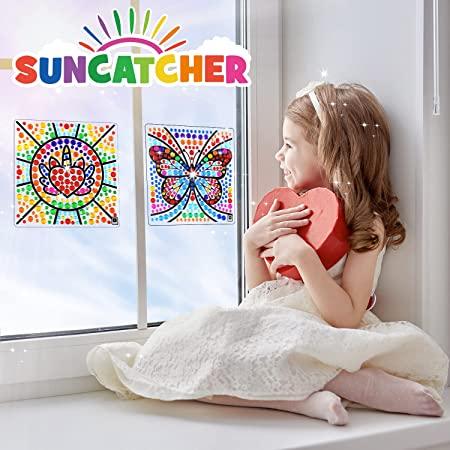 Craftoy Suncatcher Big Gem Art Craft Kits para niños, Diamond