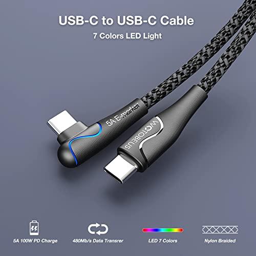 Cargador USB C de carga rápida de 100 W, bloques de carga de 5 puertos,  enchufe plano ultrafino, estación de carga USB con soporte adhesivo  giratorio