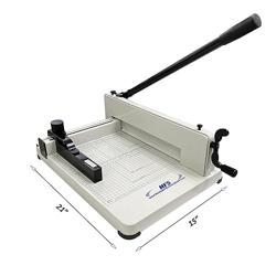HFS(R) Heavy Duty Guillotine Paper Cutter 400 Sheet Capacity | Solid Steel Construction (A4-12 Paper Cutter) - Tamaño A4-12 paper cutter