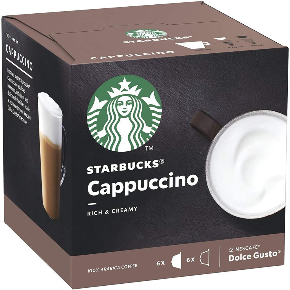 Café cappuccino en cápsulas Starbucks Nescafé Dolce Gusto 12