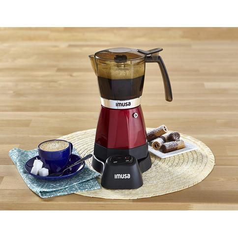 Cafetera Electrica Roja Para Expreso De 6 Tazas Marca Imusa Entrega a toda  Guatemala