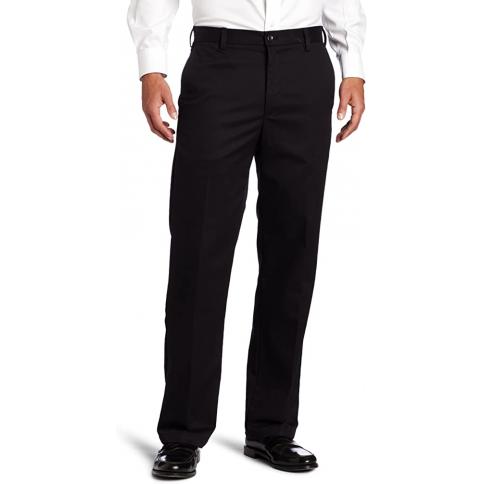 IZOD American Chino - Pantalón Recto Con Parte Delantera Plana Para Hombre.  Color Negro. Tamaño: 40