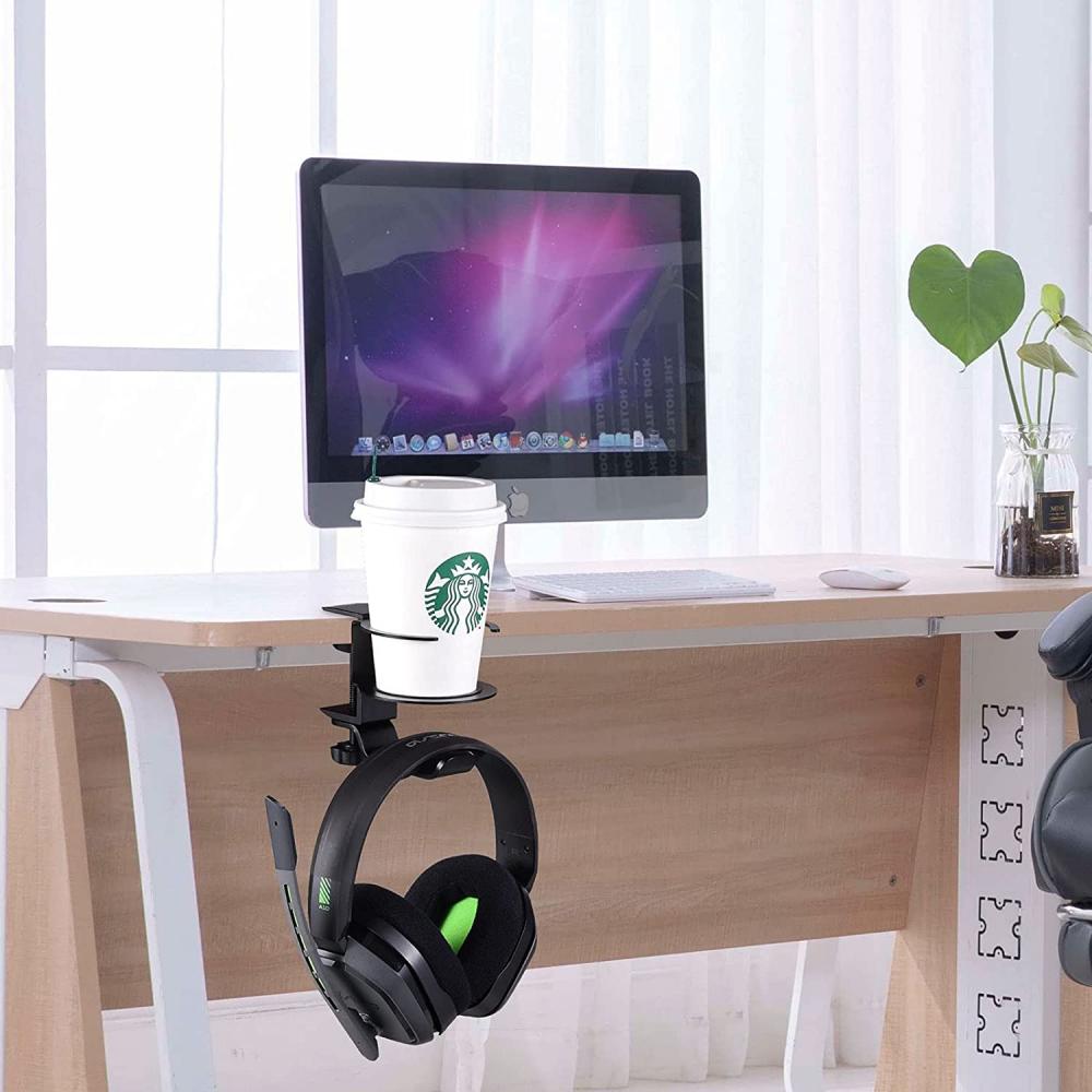 Gancho para auriculares Gaming, soporte para auriculares, soporte de  suspensión con brazo giratorio ajustable, abrazadera de escritorio, bolsa  Universal, PC