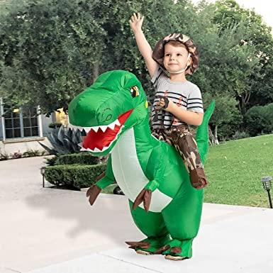  GOOSH Disfraz inflable de dinosaurio para niños, disfraz de  triceratops de Halloween, disfraz de dinosaurio inflable para niños  pequeños (4 a 6 años), color verde : Ropa, Zapatos y Joyería