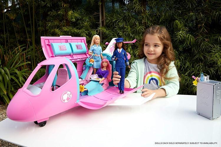 Barbie Airplane Playset, Dreamplane con más de 15 accesorios que