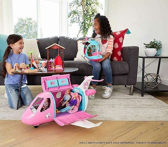 Barbie Airplane Playset, Dreamplane con más de 15 accesorios que