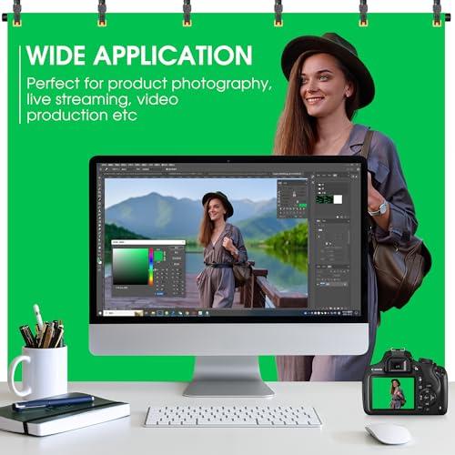 Fondo de Pantalla Verde, Pantalla Verde con 4 Abrazaderas de Resorte para  sesión de Fotos, Juego en Vivo al Vapor, videoconferencia (Color : Green,  Size : 3.8x3m/12.4x9.8ft) (Green 3x5m/10.4x16.4ft) : : Electrónica