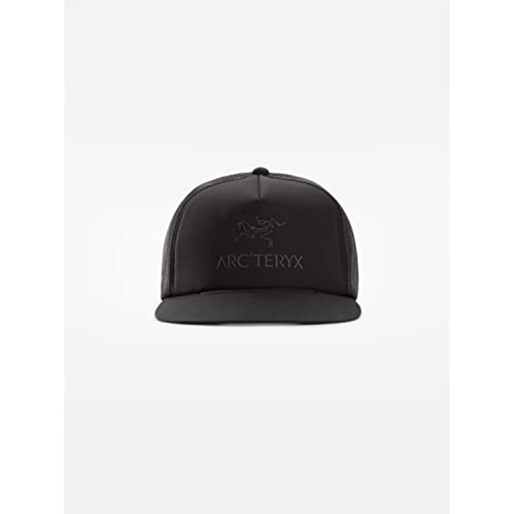 Arc'teryx Logo Flat Brim Trucker Hat Black