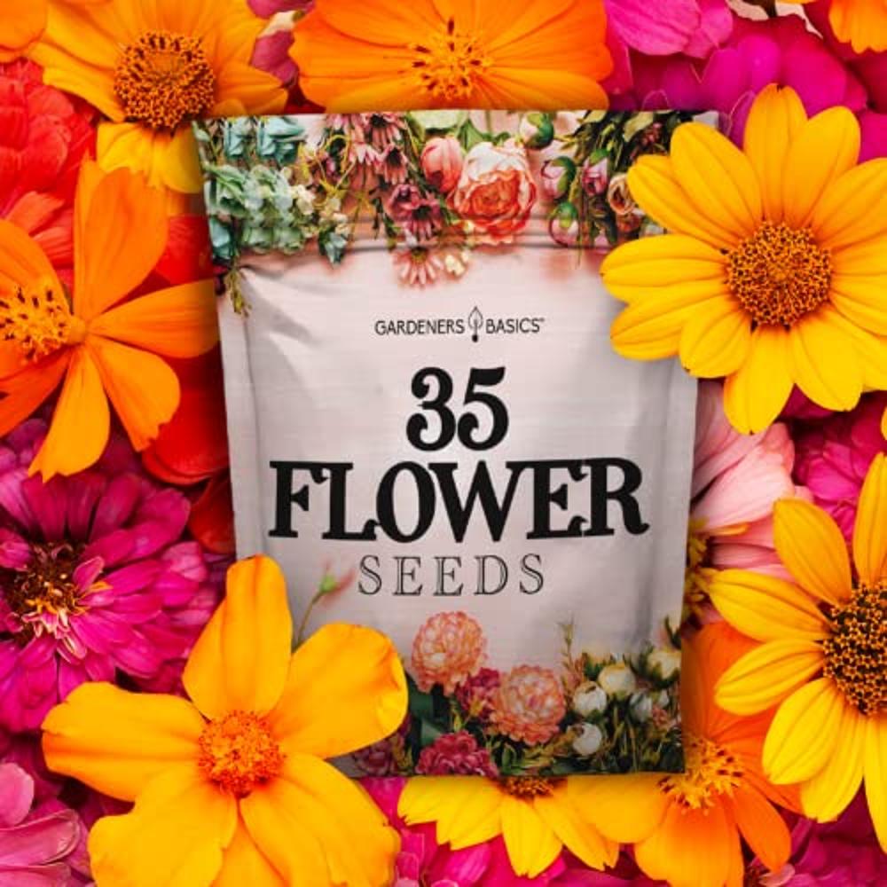 Flower Seeds Packets for Planting 35 Individual Varieties